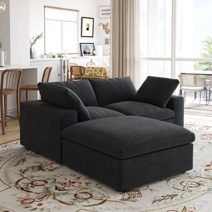 80" Modular Cloud Sofa with Storage Ottoman