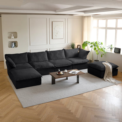U Shape 6 Piece Modular Sectional