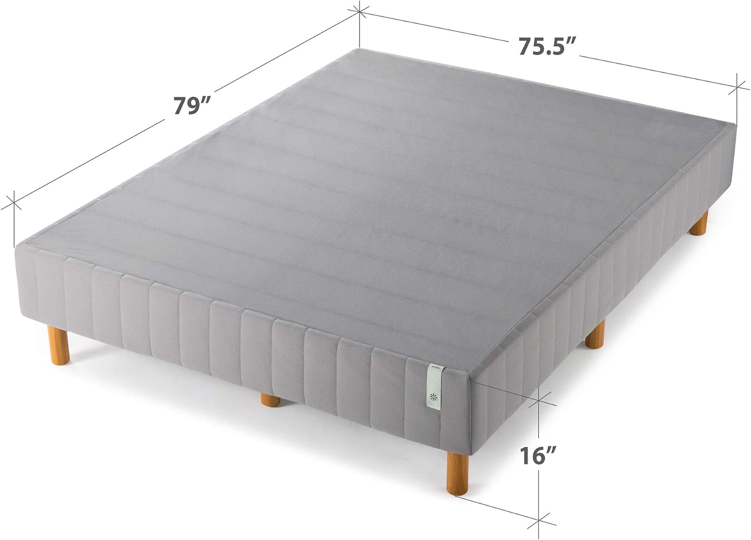 ZINUS GOOD DESIGN Award Winner Justina Metal Mattress Foundation, 16 Inch Platform Bed, No Box Spring Needed, Grey,King