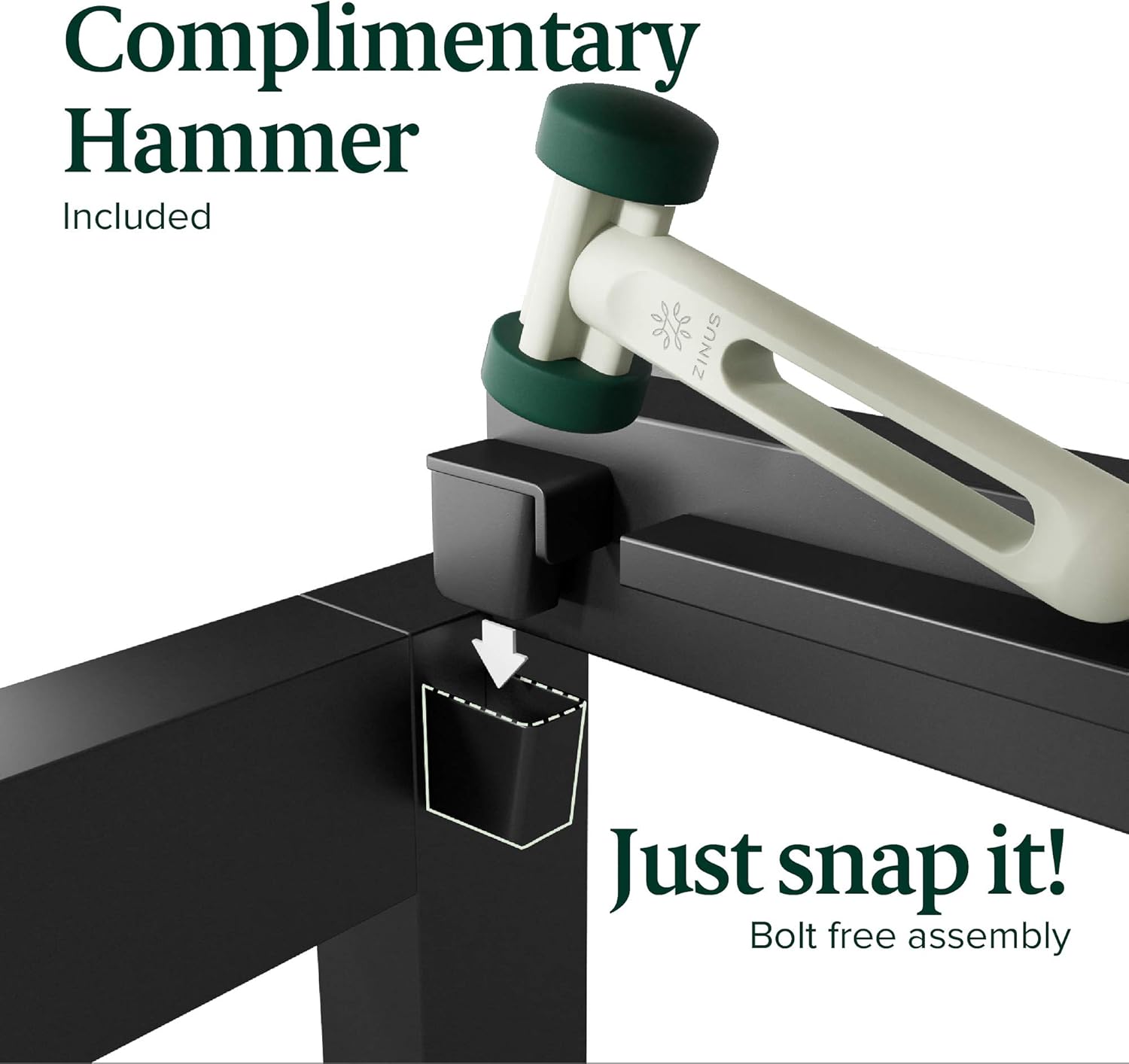 ZINUS GOOD DESIGN Award Winner Justina Metal Mattress Foundation, 16 Inch Platform Bed, No Box Spring Needed, Grey,King