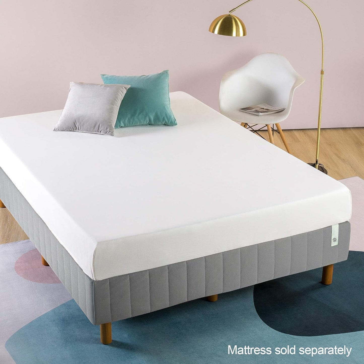 ZINUS GOOD DESIGN Award Winner Justina Metal Mattress Foundation, 16 Inch Platform Bed, No Box Spring Needed, Grey,King