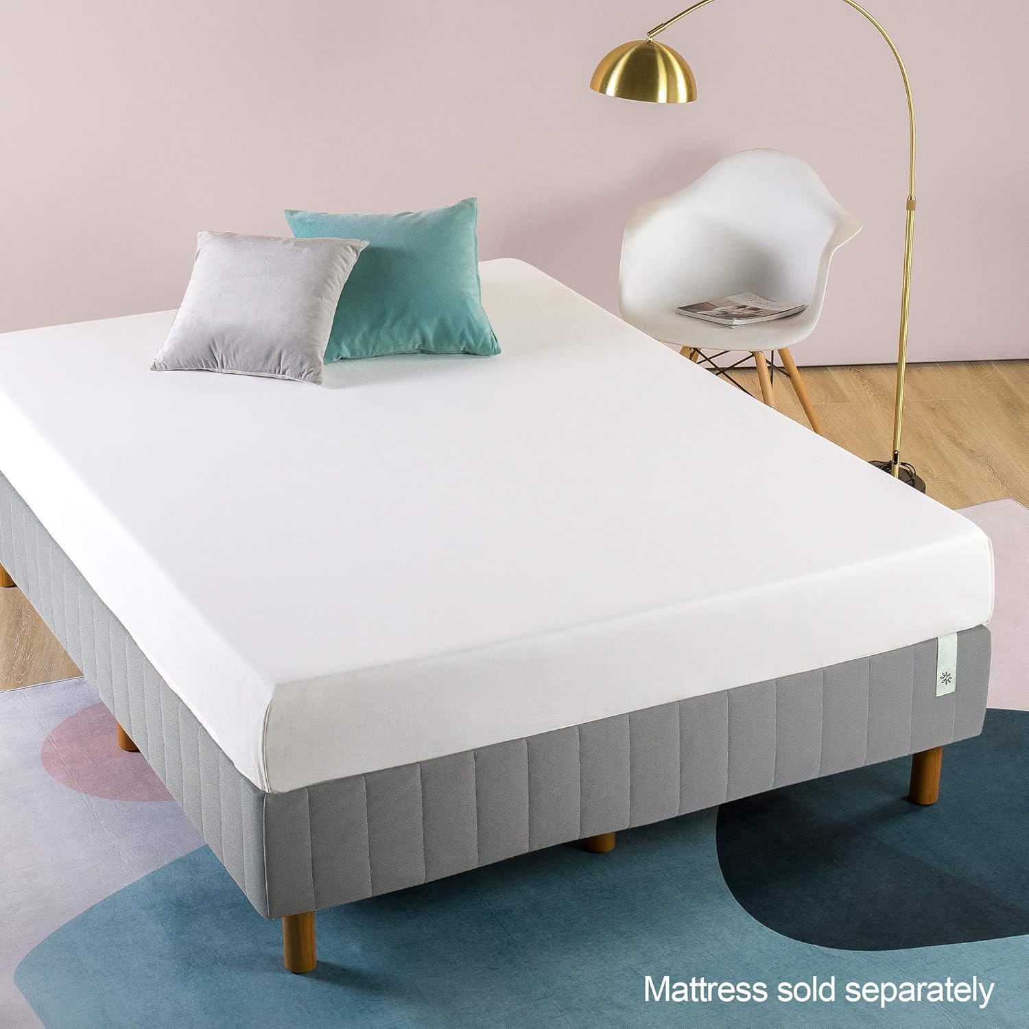 ZINUS GOOD DESIGN Award Winner Justina Metal Mattress Foundation, 16 Inch Platform Bed, No Box Spring Needed, Grey,King