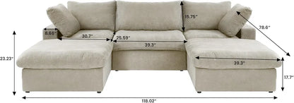 5 Piece U Shape Sectional