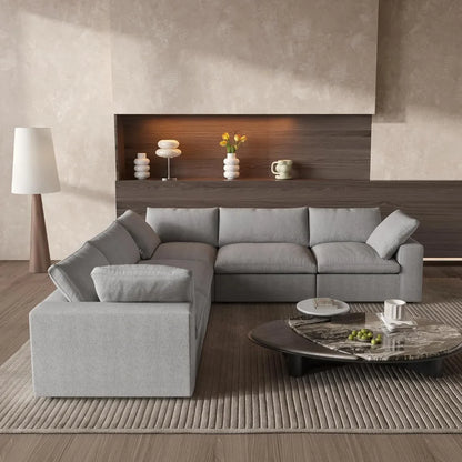 5 Piece L Shape Cloud Sectional