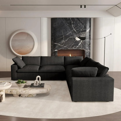5 Piece L Shape Cloud Sectional