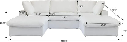 5 Piece U Shape Sectional