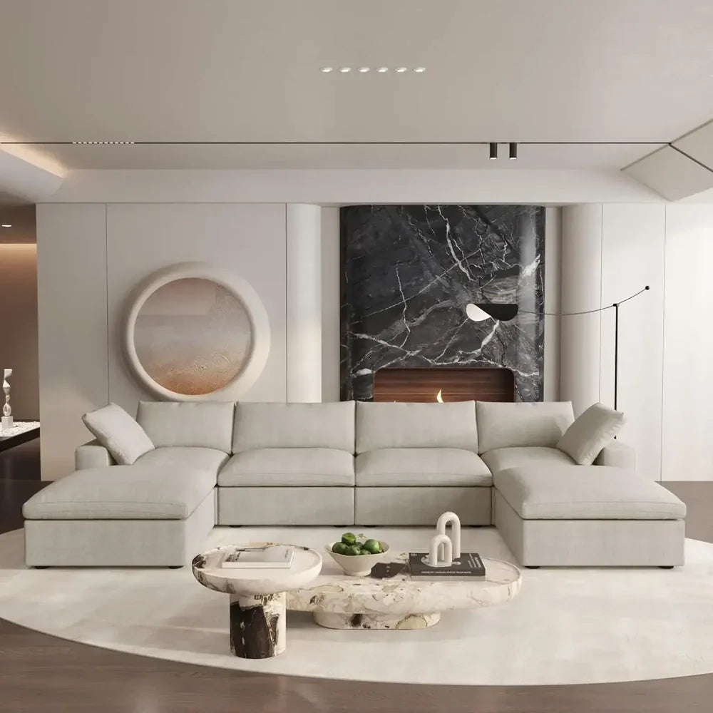 U-Shape Cloud Sofa - 6 Piece Sectional