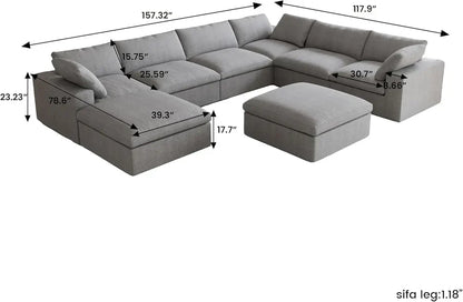 8 Piece Cloud Sectional