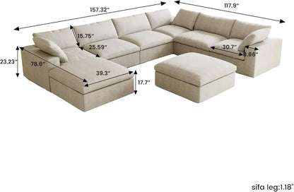 8 Piece Cloud Sectional