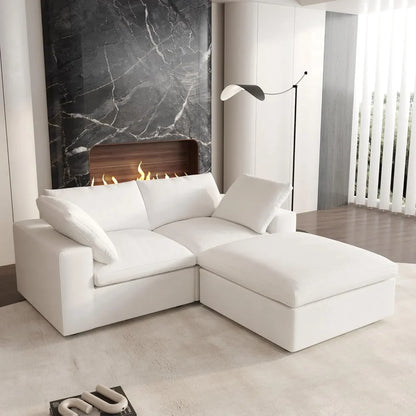 80" Modular Cloud Sofa with Storage Ottoman