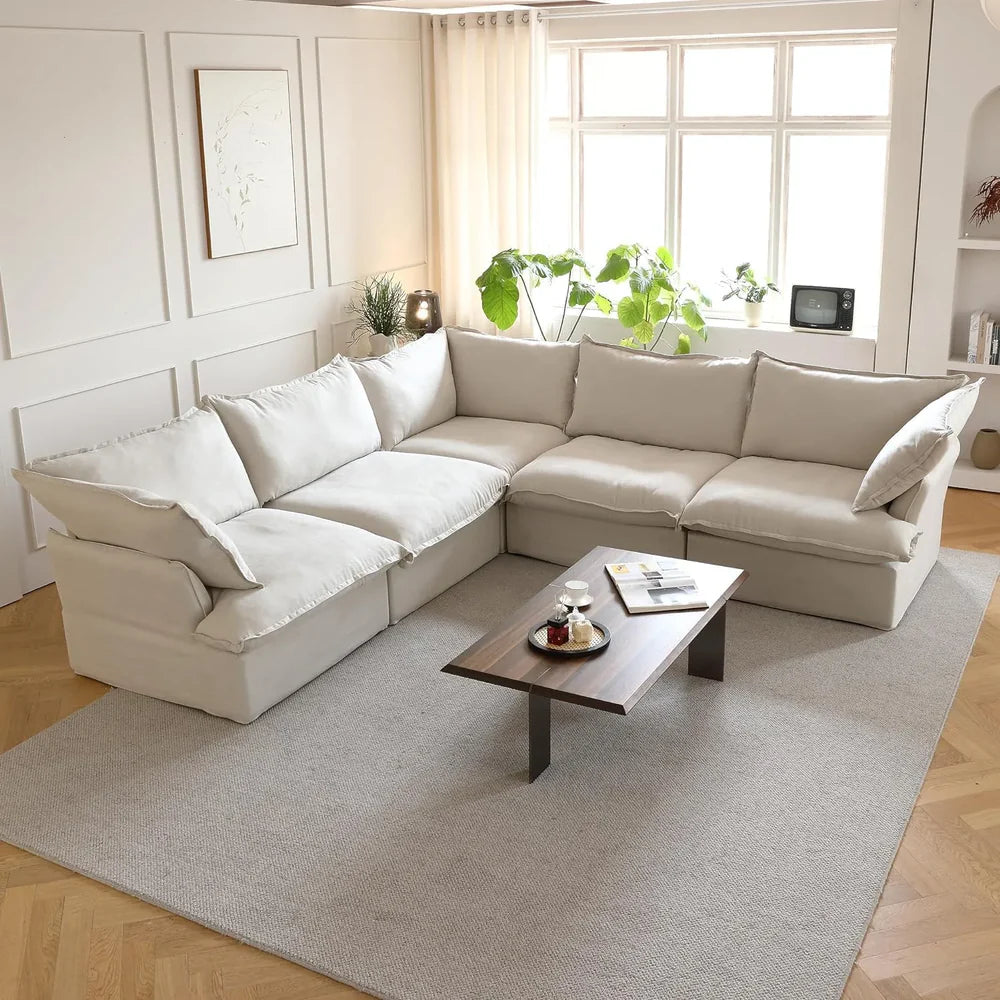 L-Shape 5 Piece Modular Sectional