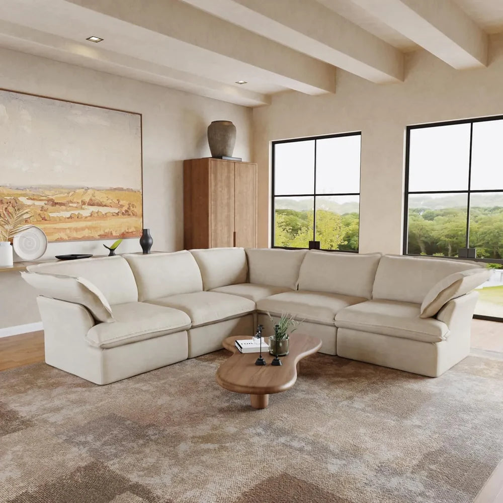 L-Shape 5 Piece Modular Sectional