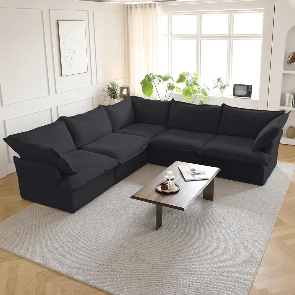 L-Shape 5 Piece Modular Sectional