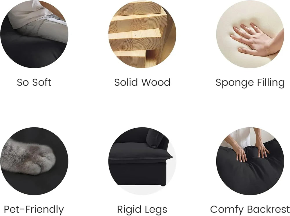 163" L Shape 5 Piece Sectional